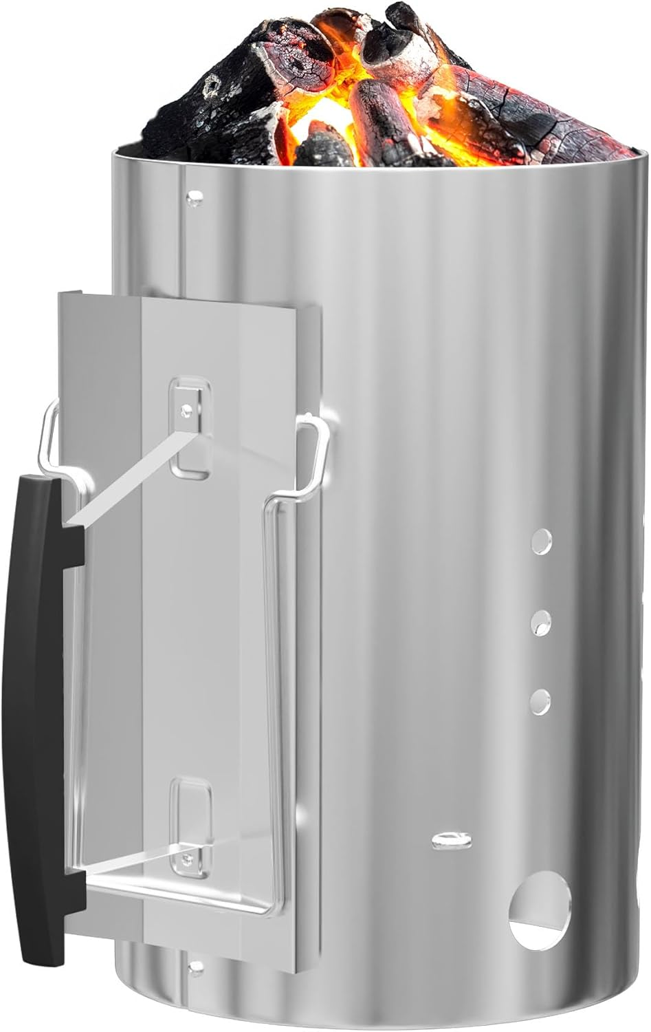 Chimney Starter, Charcoal Starter Chimney, BBQ Charcoal Chimney with Safety Handle for Weber Charcoal Grill Accessories, Replecement for Weber 7416 Chimney Starter image number 5