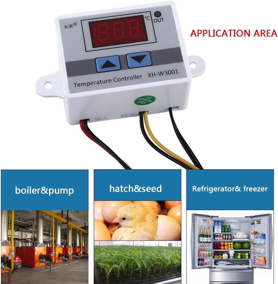 12V Digital Thermostat Temperature Controller Switch with Probe &ndash; High Precision Temperature Control Module for Heating or Cooling Systems image number 5