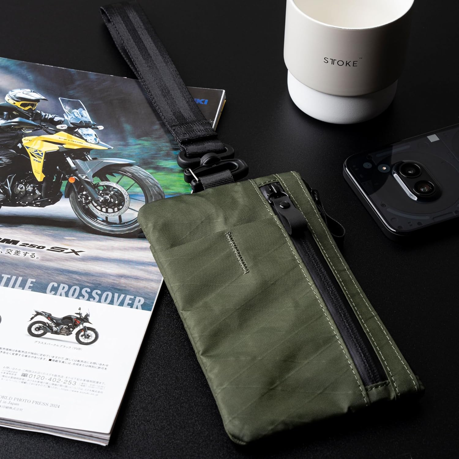 ALPAKA Zip Clutch - Functions as Zipper Passport Wallet and EDC Carrier - Weatherproof and RFID Blocking Material - Black image number 4