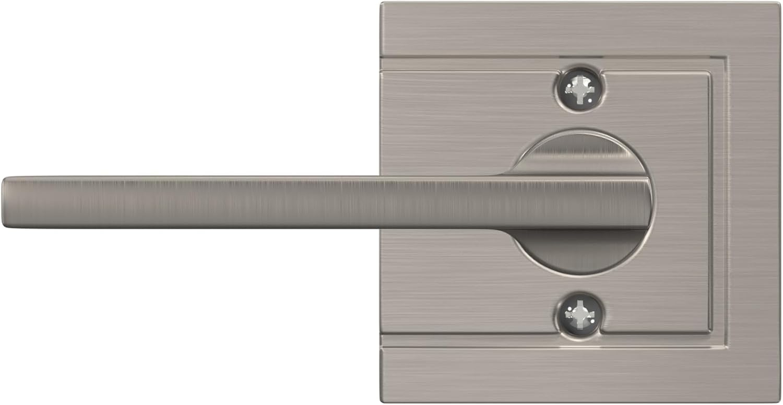 Schlage F170 LAT 619 ULD Latitude Lever with Upland Trim Non-Turning Lock, Satin Nickel image number 5