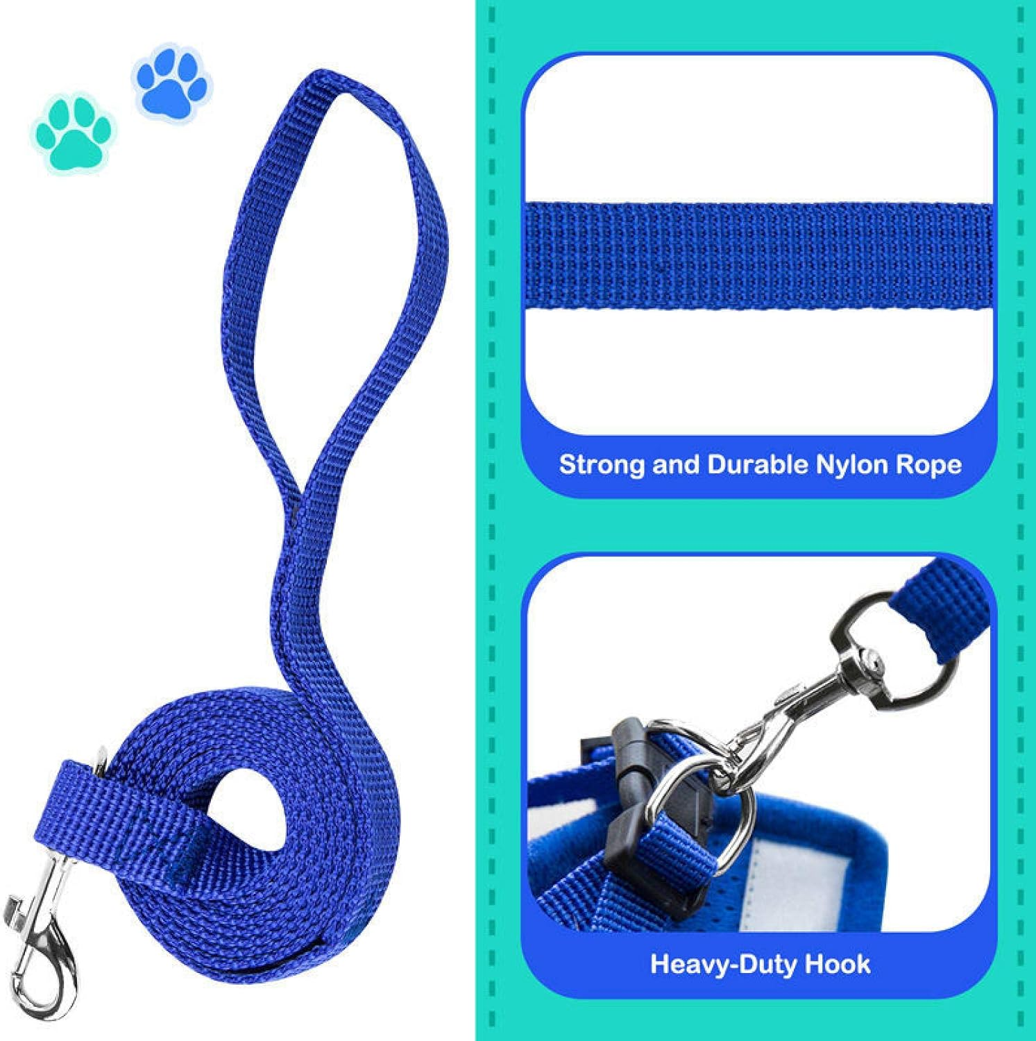 Reflective Cat Adjustable Harness Vest Walking Straps for Cat Lead Leash Kitten Dog Puppy Leads Pet Chest Harness for Cats Set image number 4