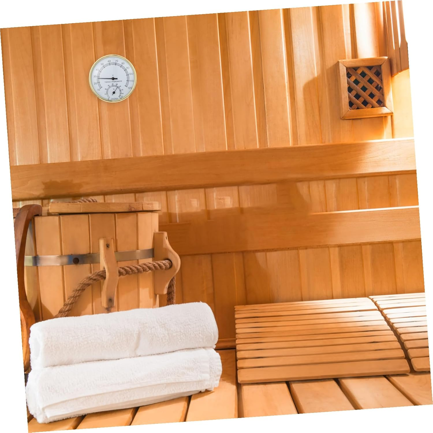 Gatuida Multipurpose Thermometer Hygrometer for Sauna Practical Display Hygrothermograph for Sauna Temperature Monitoring image number 4