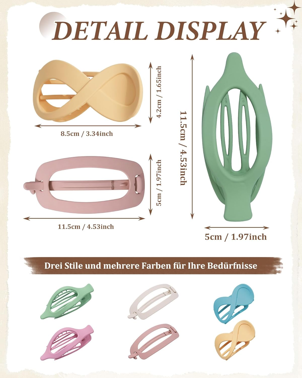 Kajeer Pack of 6 Flat Hair Clips for Women - French Flat Hair Clips Comfortable Flat Hair Claw Clips for Thick Thin Hair, Everyday Life, Sports, Driving (Fresh Colours) image number 2