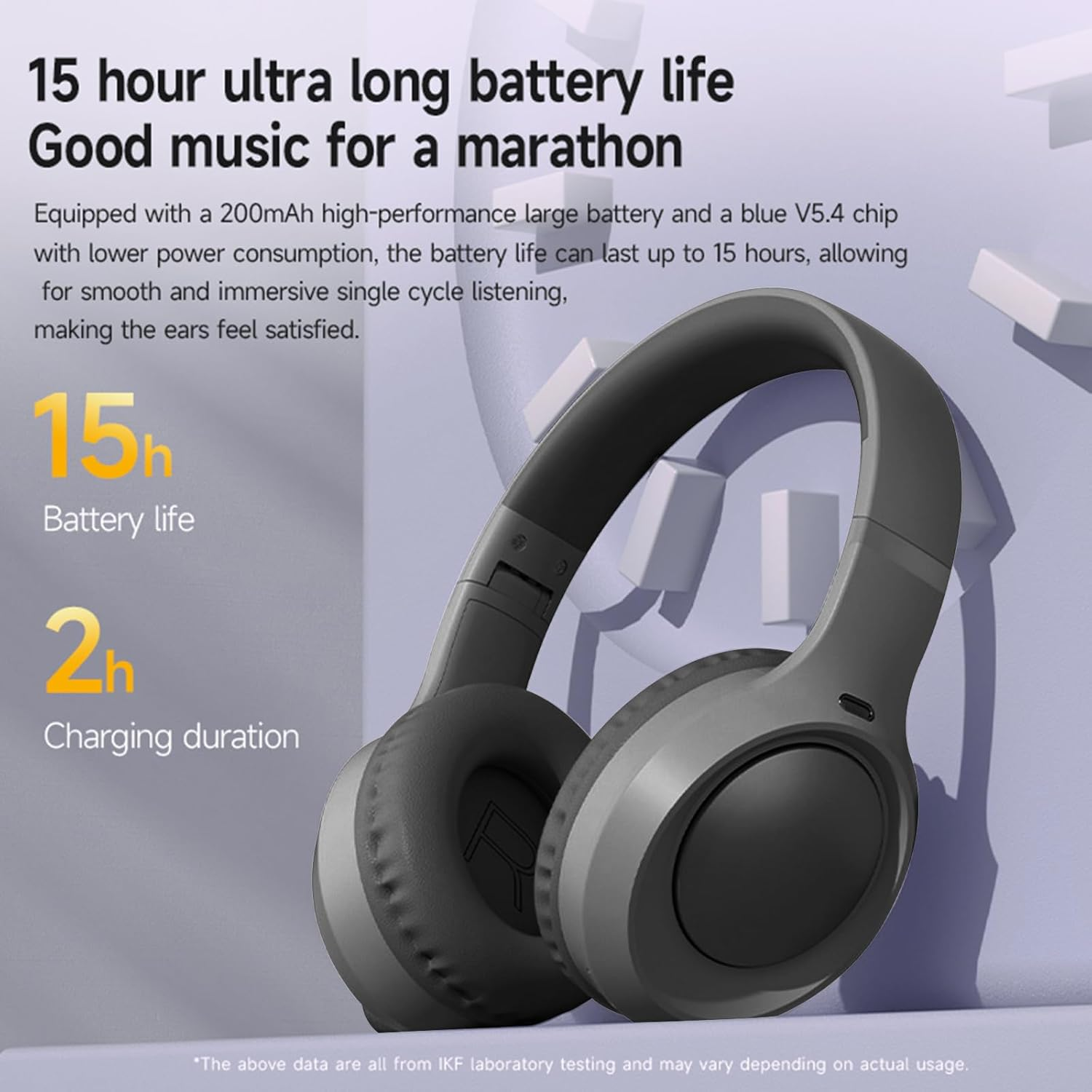 OHAANYY Bluetooth Headset 5.4, Foldable Wireless Bluetooth 5.4 Stereo Headphones with Built-In Microphone and Volume Control, Gaming Headset, Suitable for Adults, Children, Pc/Phone/Tv/Ipad