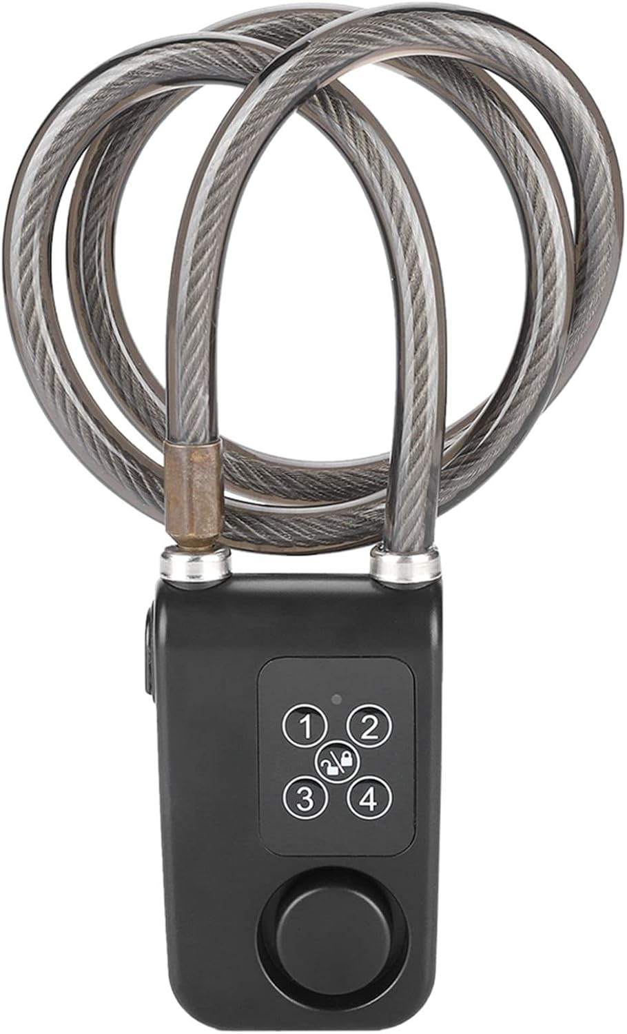 Intelligent Bicycle Lock, Anti-Theft Bicycle Alarm Lock 110Db Universal Security Alarm Lock Waterproof Alarm Cable Lock