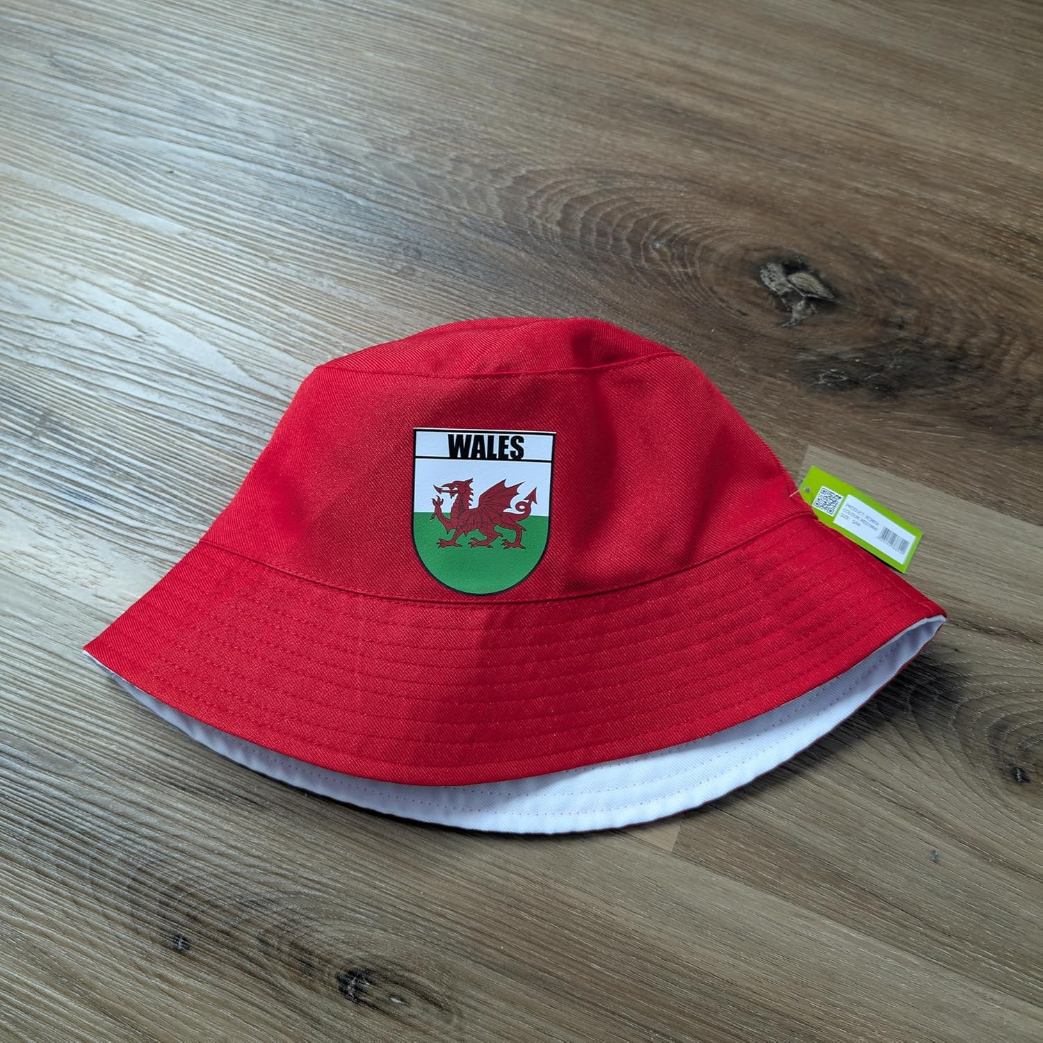 Super Lemon Welsh Bucket Hat - Unisex Recycled Polyester Sun Hat with Wales Flag Design - Eco-Friendly Hat for Festivals, Sports Events, Outdoor Adventures, and Everyday Wear image number 3