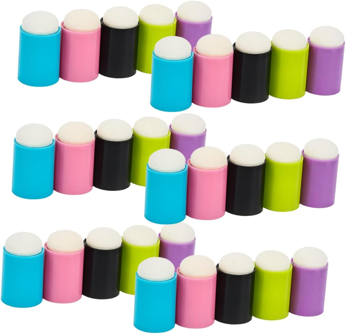 NULYLU 30Pcs round Pen Manicure Nail Art Sponge Heads Nail Polish Painting Brush Heads Replacement for Art Marker image number 4