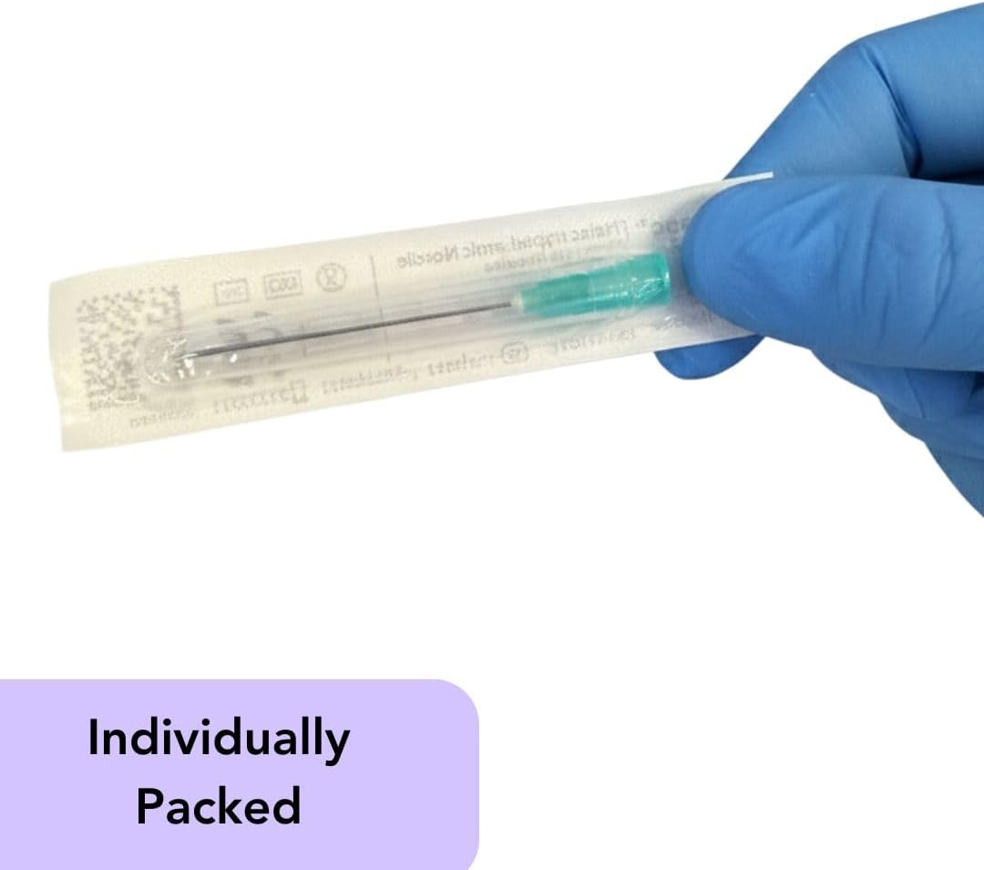 21G X 38Mm Needles &ndash; 1.5 Inch Drawing up Needles, Individually Packed, Box of 100 &ndash; Disposable Luer Lock Needles for Syringes &ndash; Laboratory and Experimental Use &ndash; Imatec image number 1