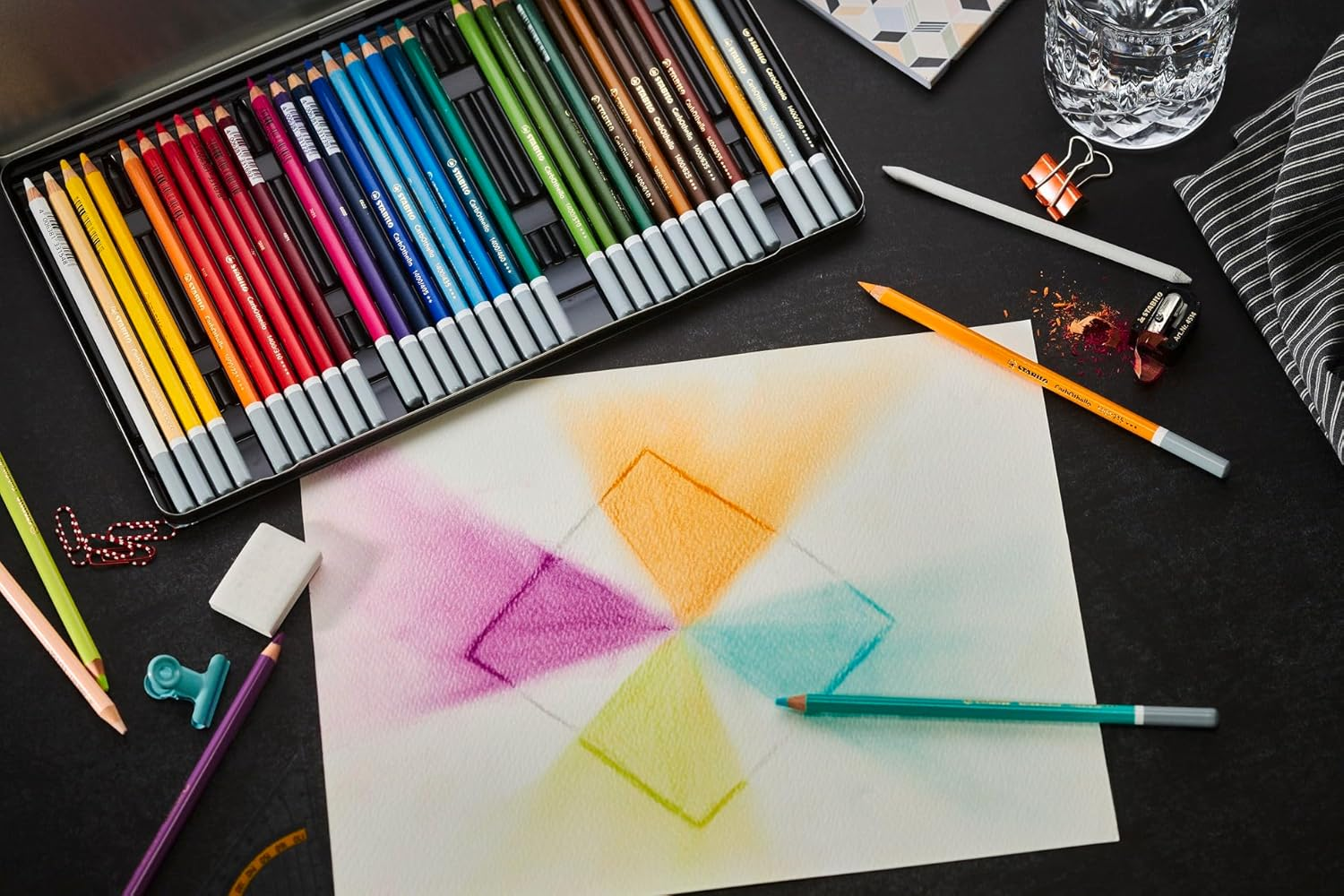 STABILO Carbothello Premium Colouring Pencil - Pastel Pencil Tin of 60 image number 4