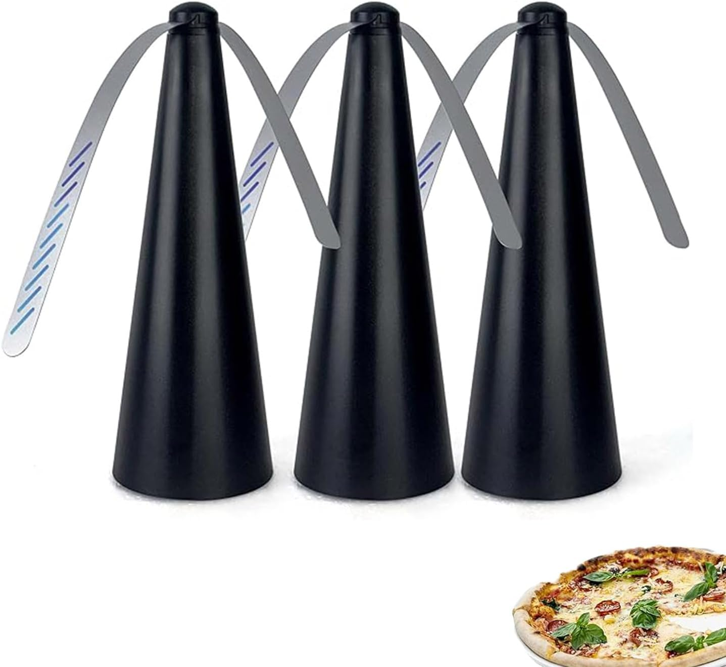 Roczential 3 Black Fly Repellent Fan Outdoor Indoor to Repel Flies, Mosquitoes in Party Kitchen Restaurant Barbecue and Picnic, Black