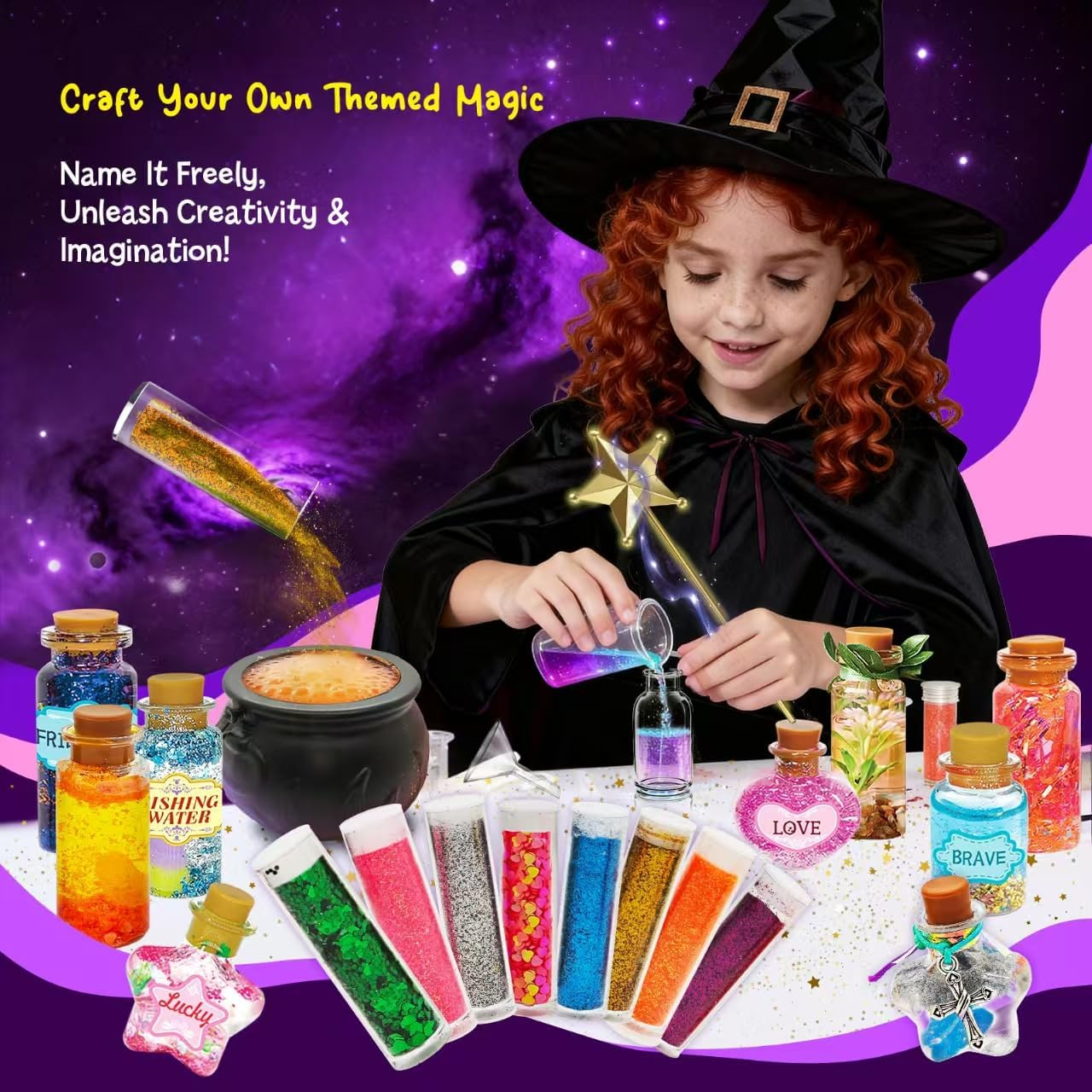 Fairy Unicorn Magic Crafts Kit for Kids - DIY Potion Mix Making Kits for Girls Ages 6-8&8-12, Indoor & Rainy Day Magical Activity Toy, Christmas Birthday Gift