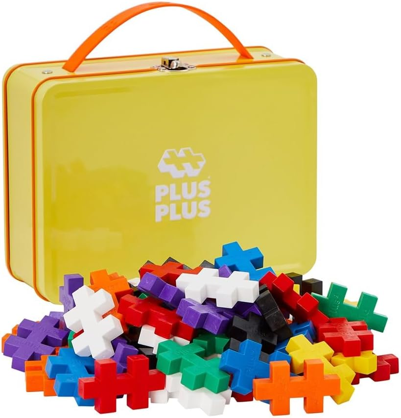 Plus-Plus Big Metal Suitcase Basic Building Block 70-Pieces Set image number 1