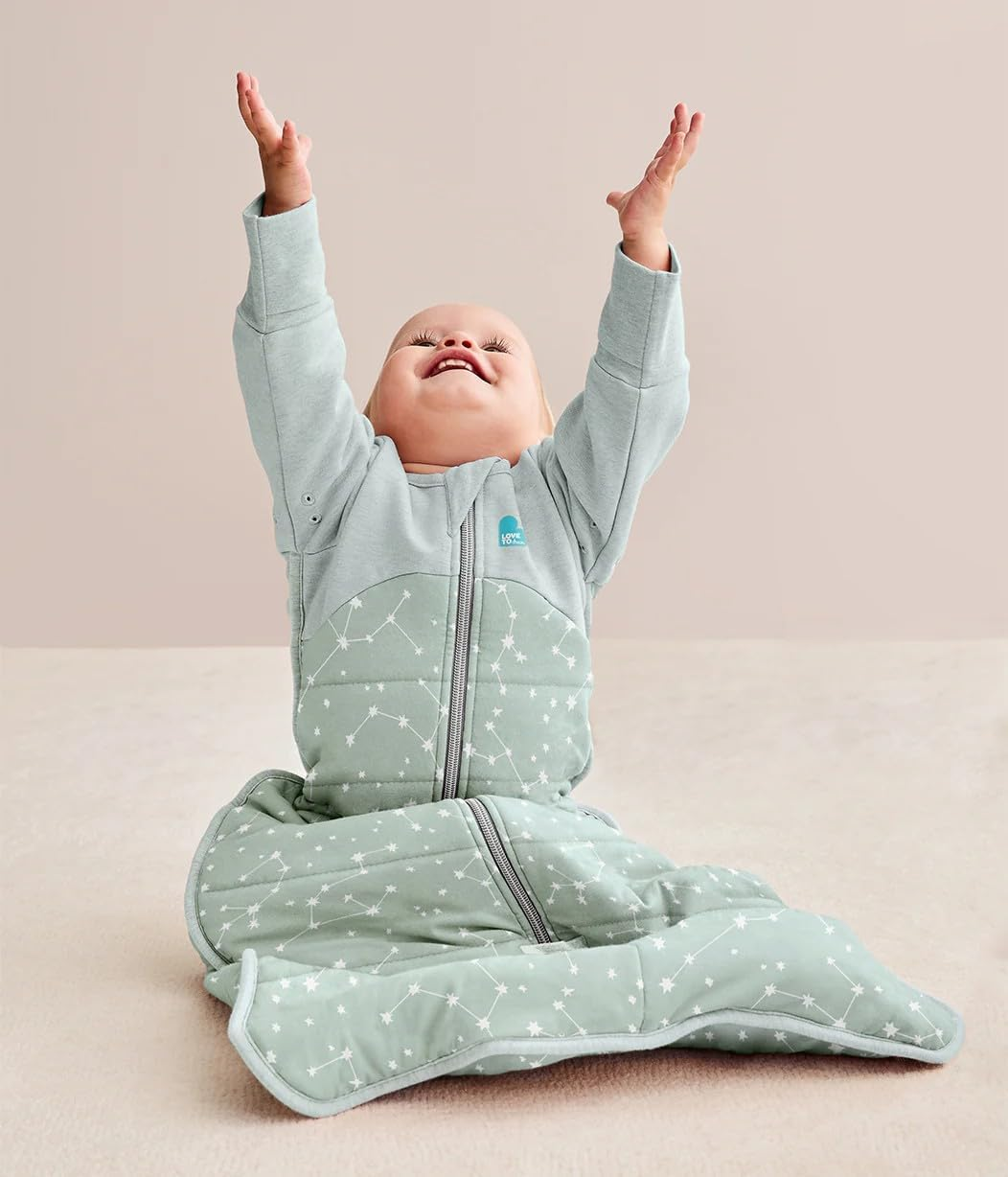 Love to Dream Sleep Bag Quilted Stretch Cotton, 2.5T Stage 3, Ideal for 18-36 Months, Comfortable Baby Sleepwear, Stellar Olive image number 6