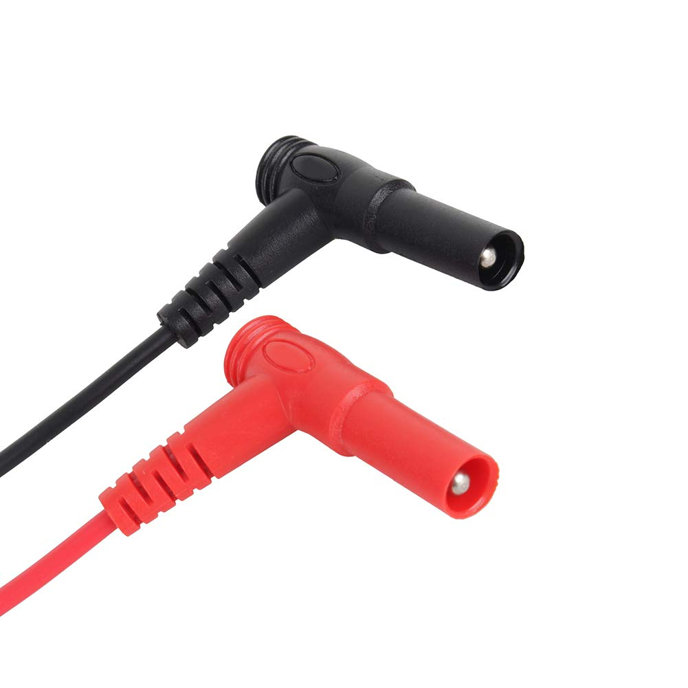 Xiuganpo 1 Pair Banana Plug Test Hook Clamp/Holder Probe Lead Cable, Flexible and Convenient Multimeter Test Wire with Insulation Plastic Boots, Suitable for Power Supplies and Electronic Equipment image number 1