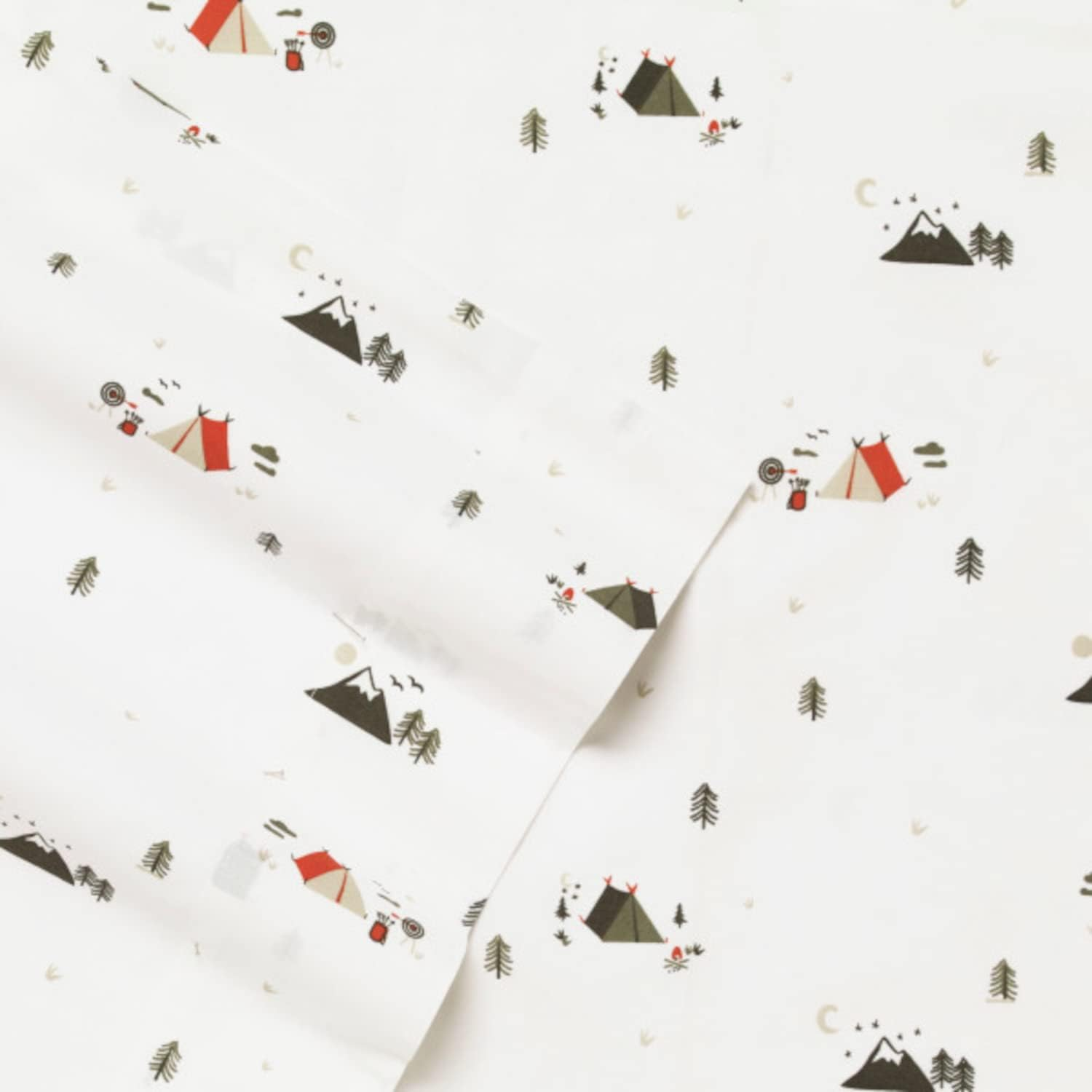 Eddie Bauer - Queen Sheets, Cotton Percale Bedding Set, Crisp & Cool Home Decor (Cascade Camping, Queen) image number 2