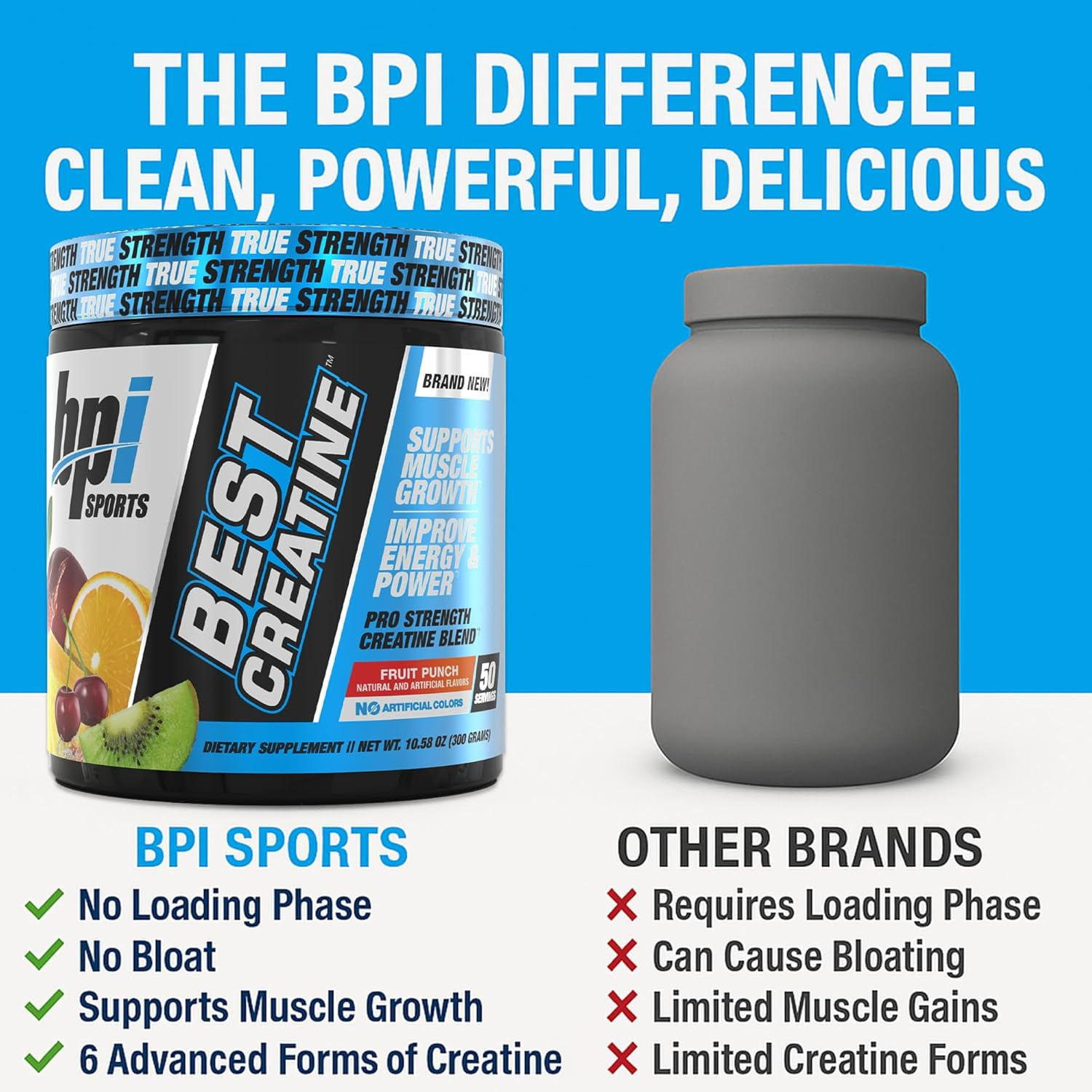 BPI Sports Best Creatine, 50 Servings, Fruit Punch, 0.3 Kilograms image number 6