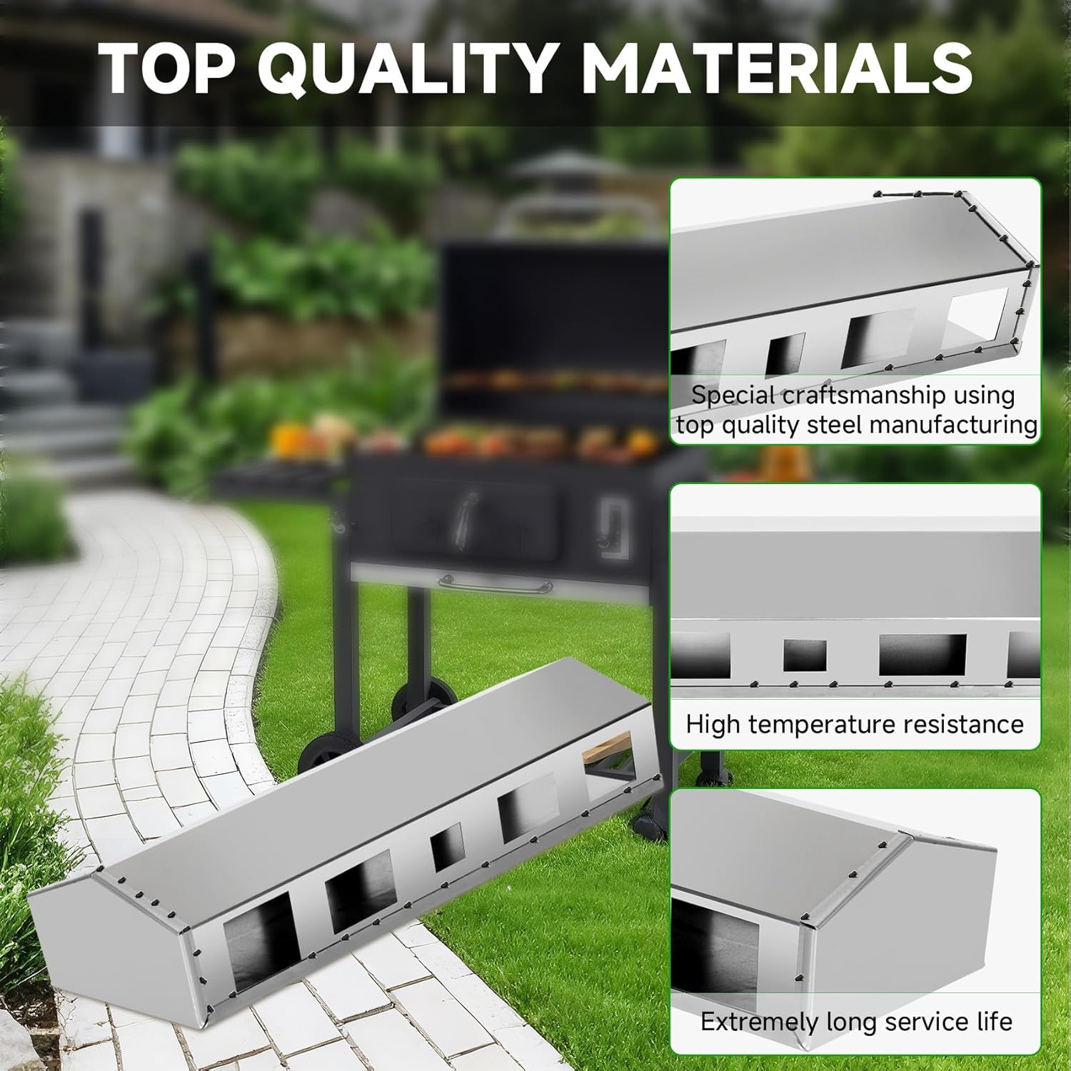 Upgrade Heat Manifold for Masterbuilt Gravity Series 800 Digital Charcoal Grill Replacement, 9904200046, Compatible with Smokers MB20040122 MB20040221