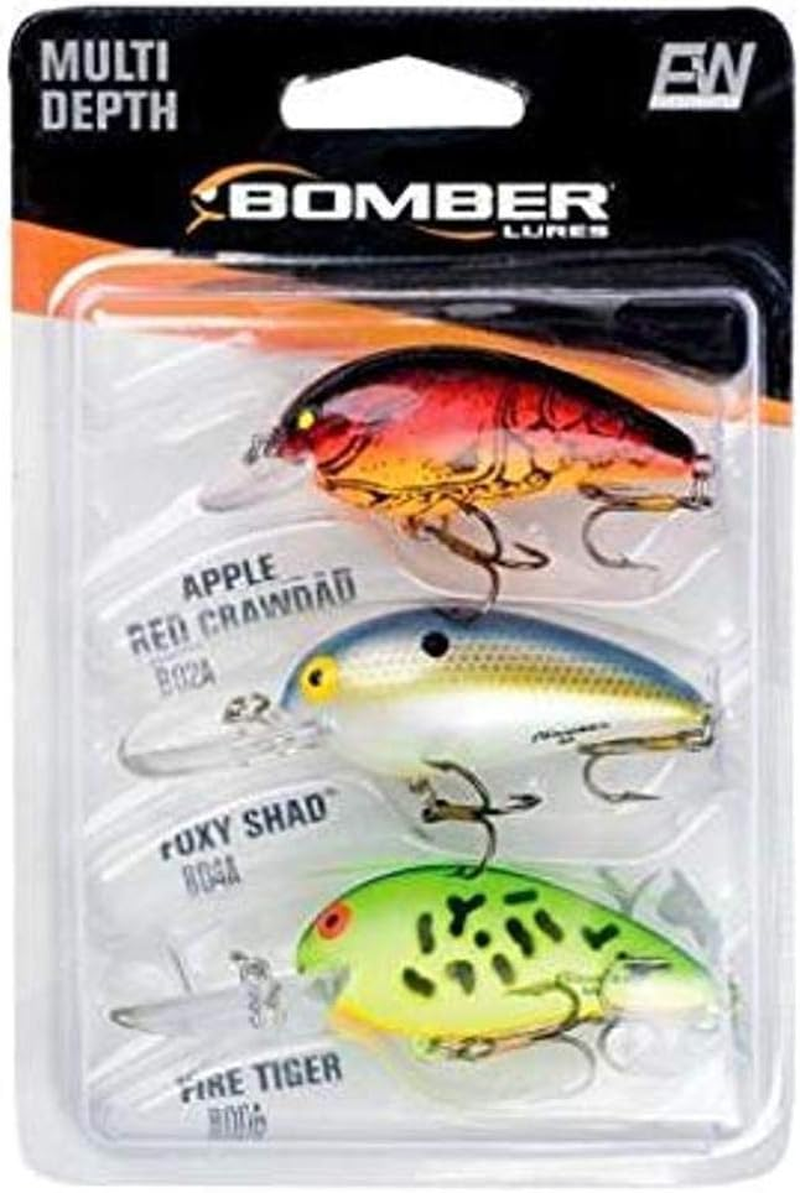 Bomber Lures Unisex-Adult Bomber Model a 3 Pack Assortment PK3MODA-1, Multi, One Size