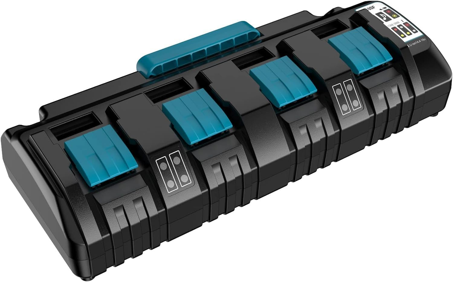 4-Ports Charger for Makita 14.4V-18V Li-Ion Battery, Rapid Charger for DC18SF image number 1