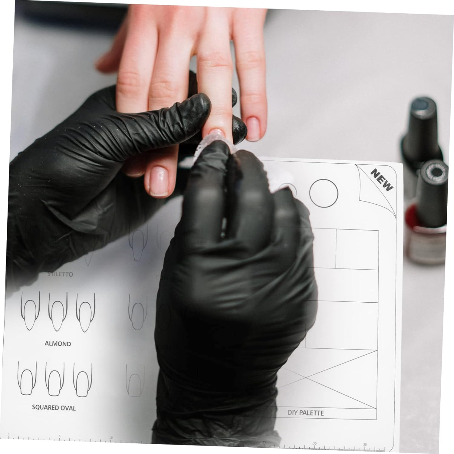 HEATSHAKING Acrylic Manicure Mat Silicone for Hand Cushion French Tip Nails Absorbent Mats for Girlsfriends image number 2