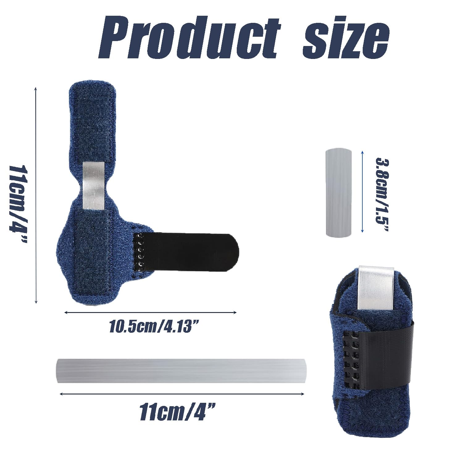 Toe Splint Toe Stabilizer Support Splint Adult and Child Toe Finger Fixation Velcro Aluminum Strip Supports Hammer Shaped Toes for Broken Toes Straightening Arthritis Joint Immobilization image number 1