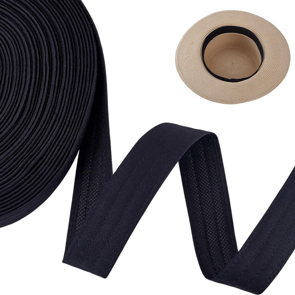 AHANDMAKER Hat Sweat Liner, Absorbent Polyester Sweatband for Hats Comfortable Hat Liners Sweat Protection Tape for Baseball Golf Tennis Caps Cowboy Hats image number 1