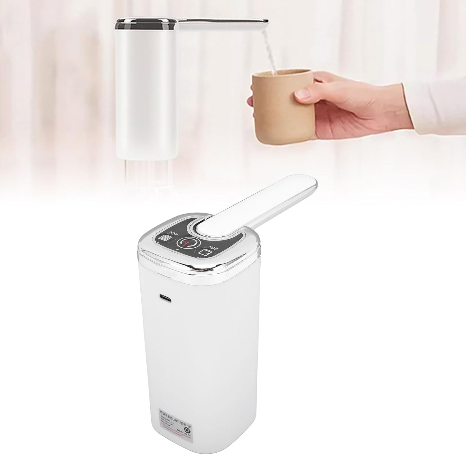 Water Dispenser for 5 Gallon Bottle, Portable Water Bottle Pump, Rechargeable Electric for 5 Gallon Jug, Automatic Drinking Water Pump, Portable 5 Gallon Water Bottle image number 6