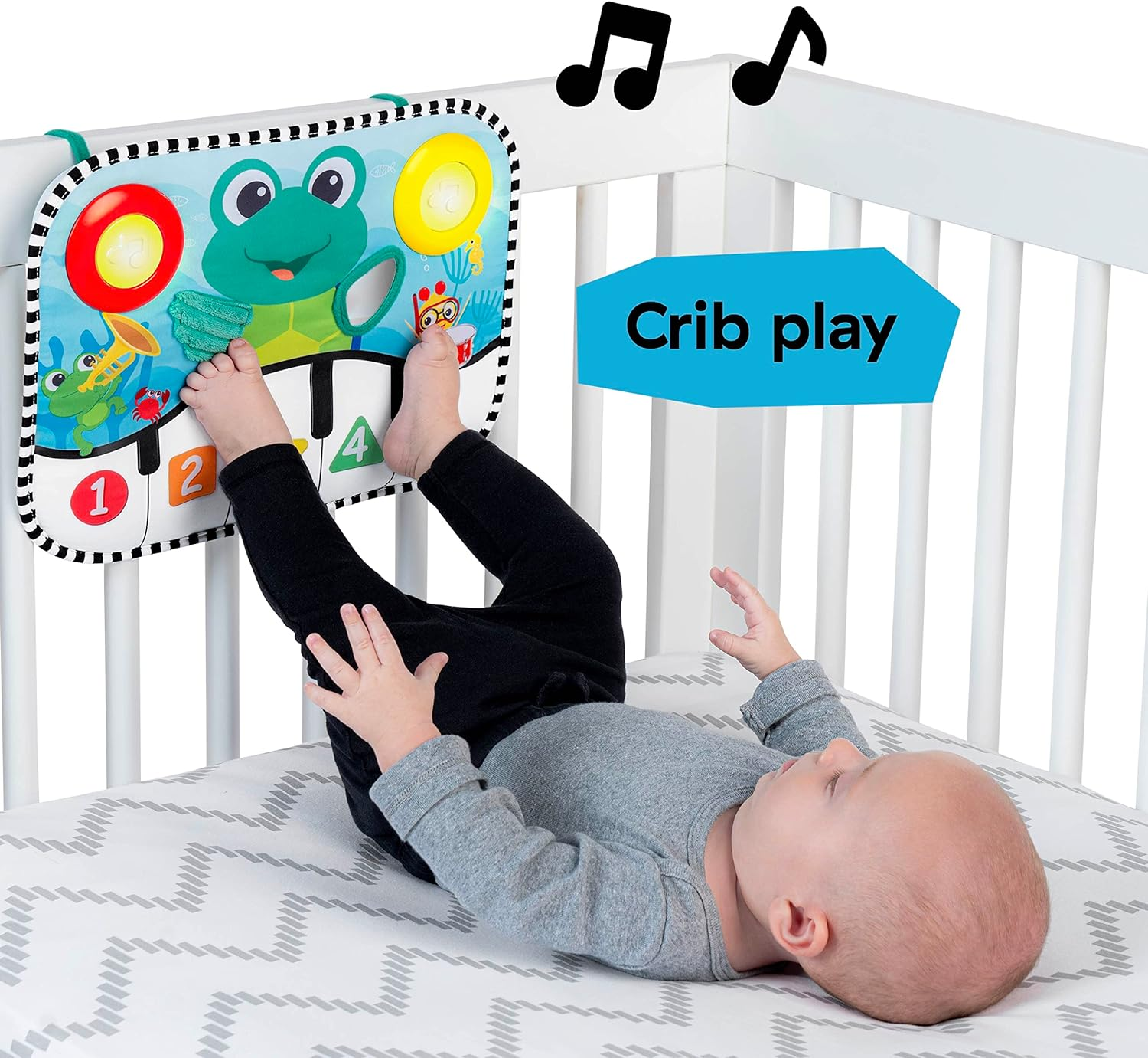 Baby Einstein Ocean Explorers Neptune'S Kick & Explore Musical Kick Pad & Crib Toy, for Ages 0 Months and Up image number 4