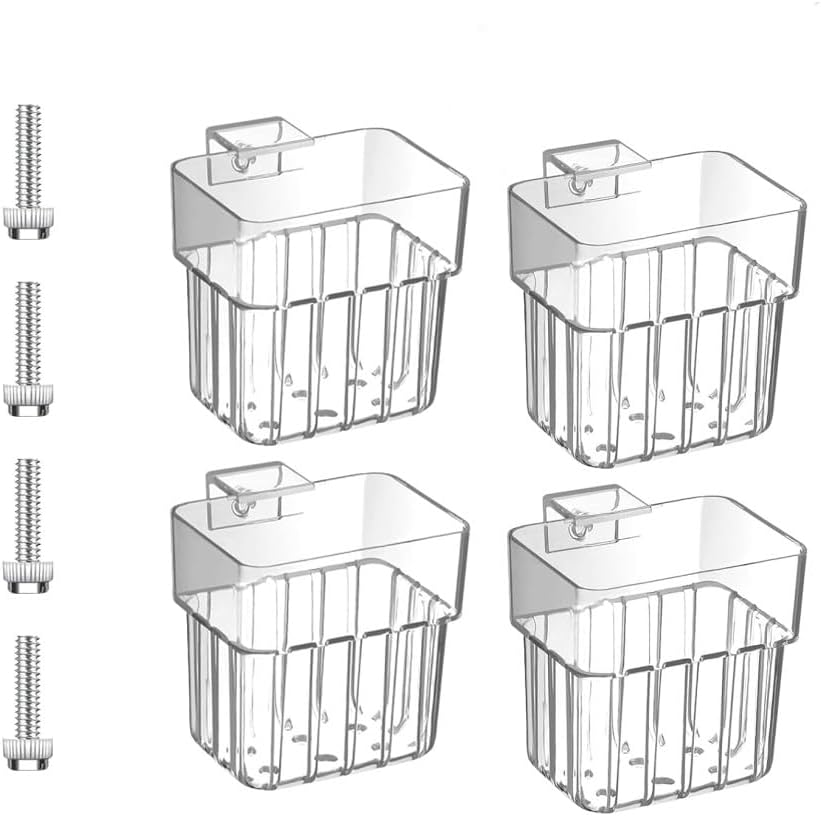 Naisfei Fish Tank Plant Cup,4 Pcs Aquarium Plant Holder,Hanging Aquarium Planter with Hole,Aquatic Plant Pot Aquarium Decorations Accessories for Fish Tank Plant Aquarium Supplies