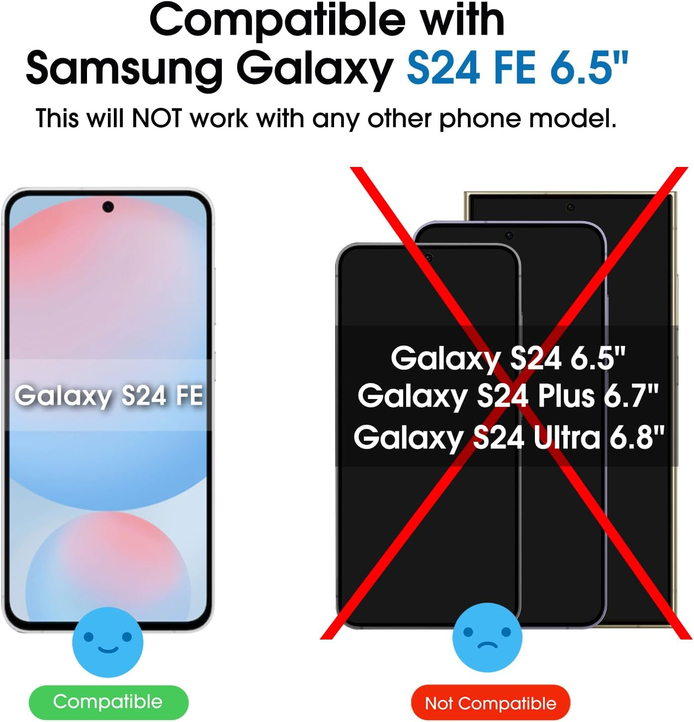 Amfilm [3+2 Pack] Screen Protector for Samsung Galaxy S24 FE with Camera Lens Protector, 9H Hardness Tempered Glass, anti Scratch, Bubble Free image number 1