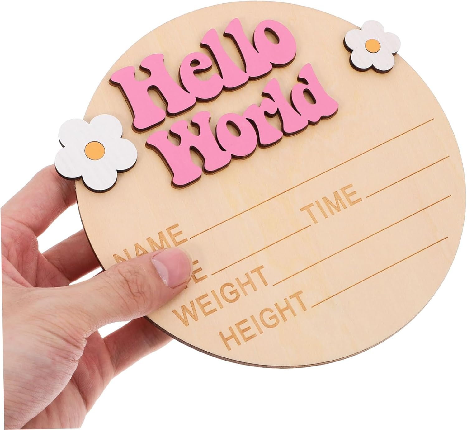 Growth Commemorative Card Name Sign Birth Announcement Sign for Newborn Party Nursery Decoration image number 5