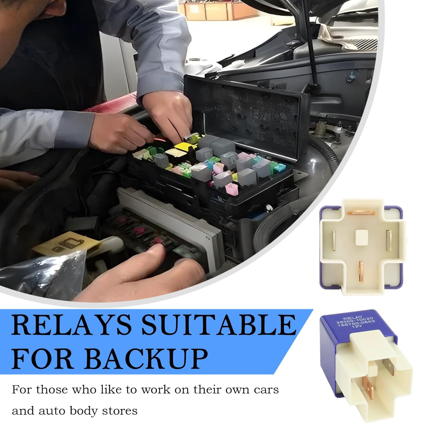 Starter Relay Replacement OEM# 28300-10020, 4 Pin Compatible with Lexus ES300 GS300 GS400 GS430 Toyota 4Runner Avalon for Starting Engine, Professional Car Accessories