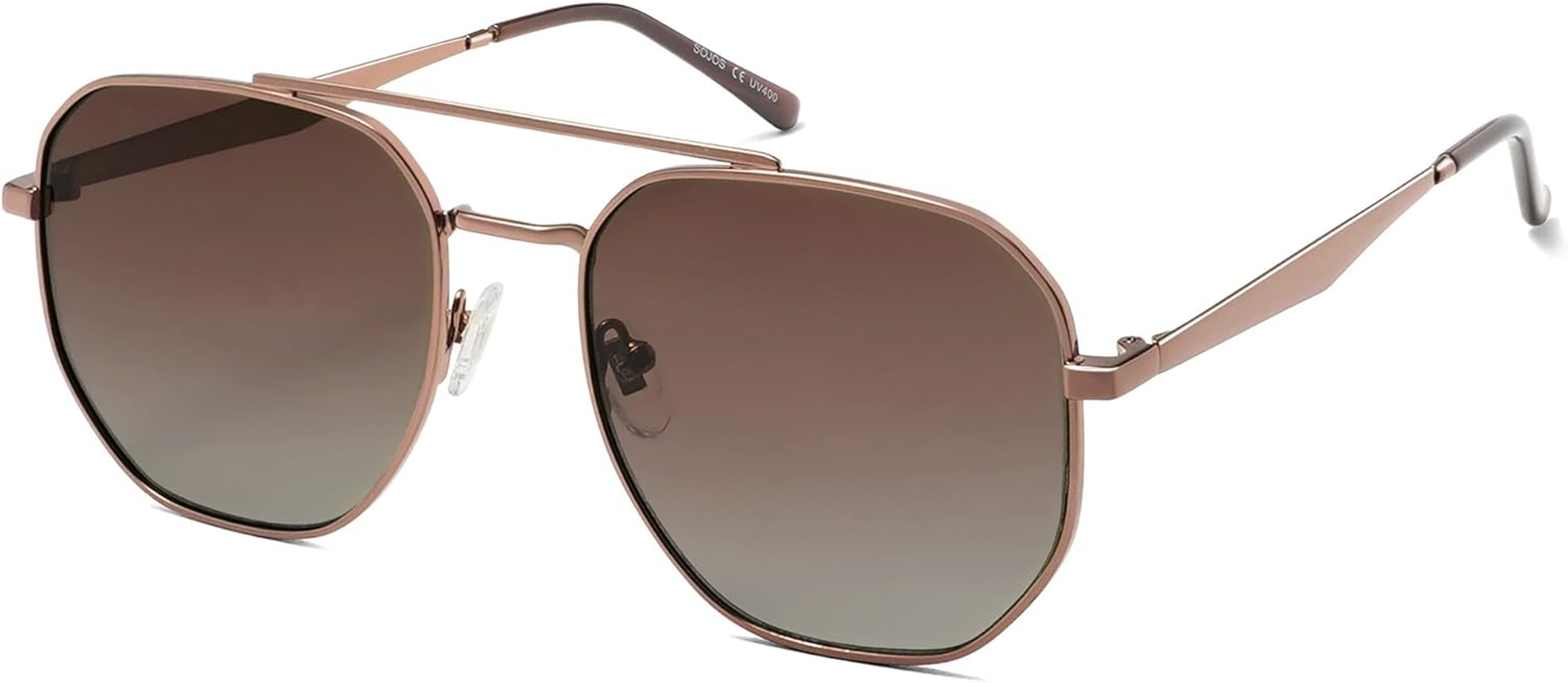 SOJOS Classic Square Aviator Sunglasses for Women Men Retro Hexagon UV400 Protection Shades SJ1222