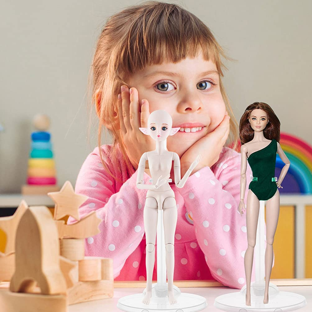 Toddmomy Doll Stands Show 15Pcs Doll Stands Display Holder Transparent Support for S Plastic S image number 3