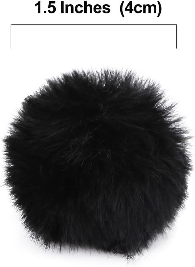 MIUPOO Craft Pom Pom Balls,Black Poms Costume Accessory, Pom Pom Balls for Arts and DIY Creative Crafts Decorations,Black,1.5 Inches,20 Pieces. image number 1