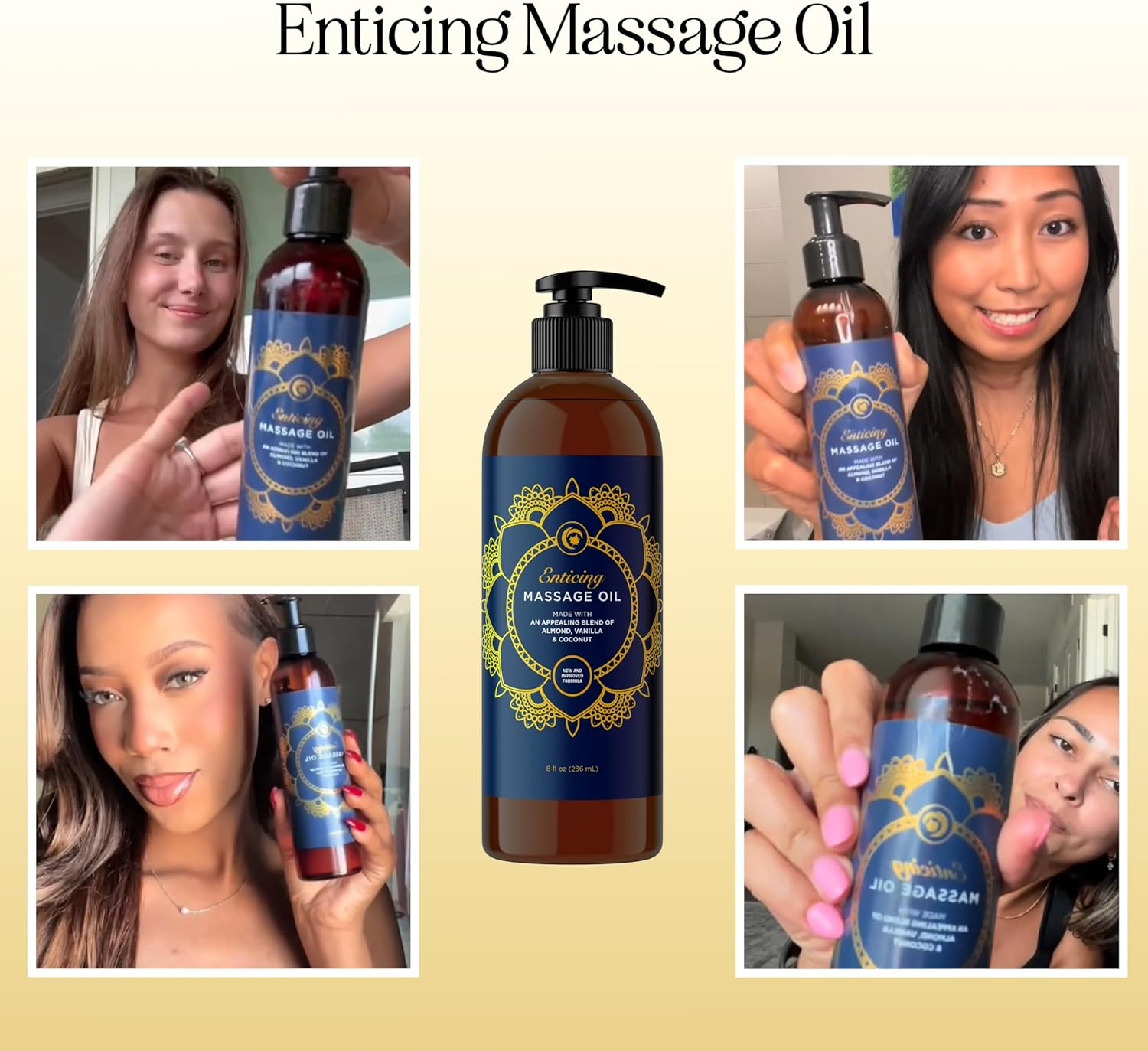 Honeydew Pure Vanilla Sensual Massage Oil for Body - Edible Massage Oil and Lubricant for Women & Men - Massage Therapy Oil with Jojoba Sweet Almond for Skin - Aromatherapy Blend for Dry Skin image number 1