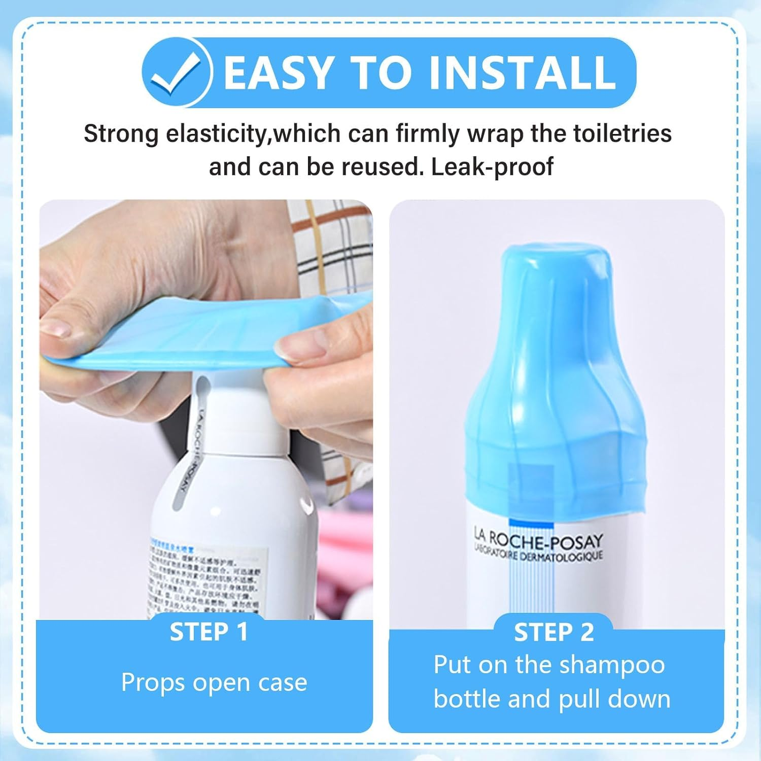 16 Pack Silicone Bottle Covers,Travel Essentials for Women,Cruise Ship Essentials,Airplane Travel Accessories Luggage Travel Size Toiletries,Elastic Sleeves for Leak Proofing,Travel Must Haves image number 1