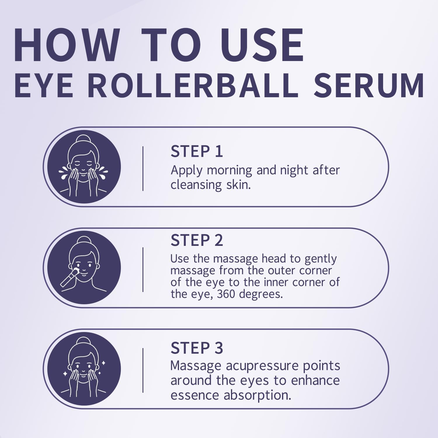 Eye Cream & Roller Serum Set with Retinol,Vitamin E,Squalane, Hyaluronic Acid for Dark Circles, Eye Bags & Fine Lines under Eyes, Brighten under Eyes,30G&8Ml image number 1