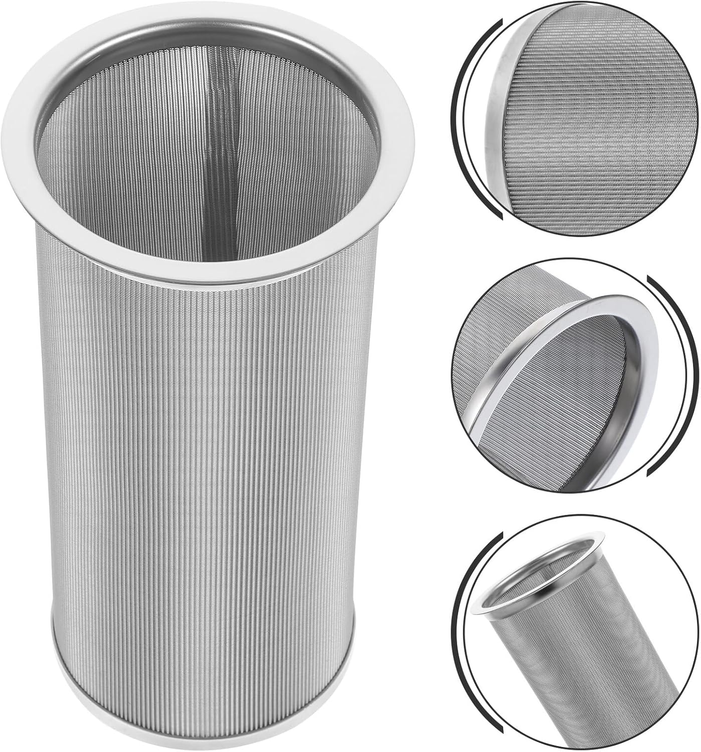 BESTYASH Stainless Steel Coffee Strainer Mesh Filter 8X15Cm 304 Food-Grade Stainless Steel Tea Infuser for Coffee and Juice Brewing Home Kitchen Reusable Filter image number 6