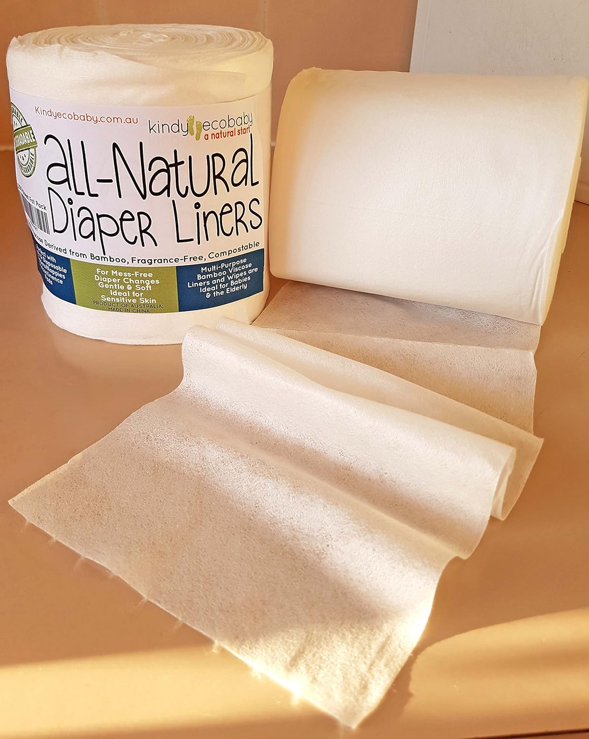 Bamboo Viscose Baby Diaper Liners 200 Sheet Pack Disposable Diaper Liners Flushable Liners Compostable Diaper Liners Bamboo Viscose Liners Diaper Liners for Baby Cloth Diaper Linerswipes 200