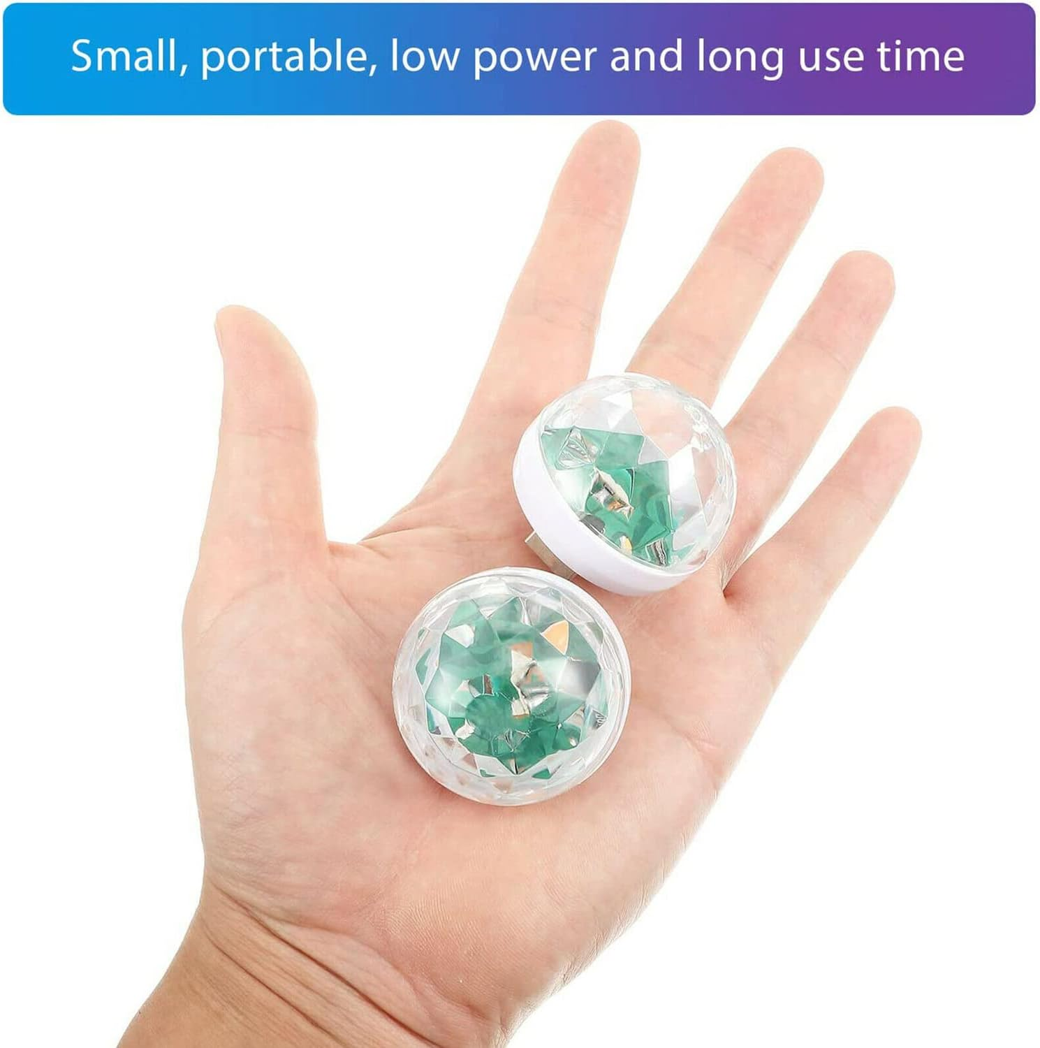 Mini USB Disco Ball Party Light Portable DJ Stage LED Light Strobe Lamp Club Car USB Ambient Light, Suitable for Christmas/Halloween/Home Interior image number 3