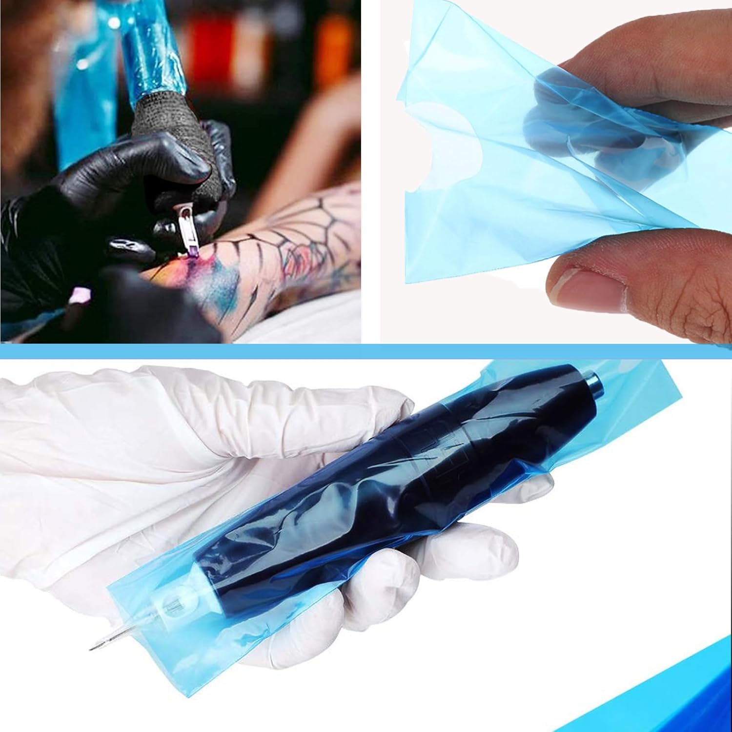 Rayyl Tattoo Practice Skin Transfer Paper Tool Kit - 66Pcs Include Tattoo Fake Skins with Transfer Paper Machine Pen Covers and Ink Cups Grip Tapes Tool Kit for Beginners & Artists image number 6