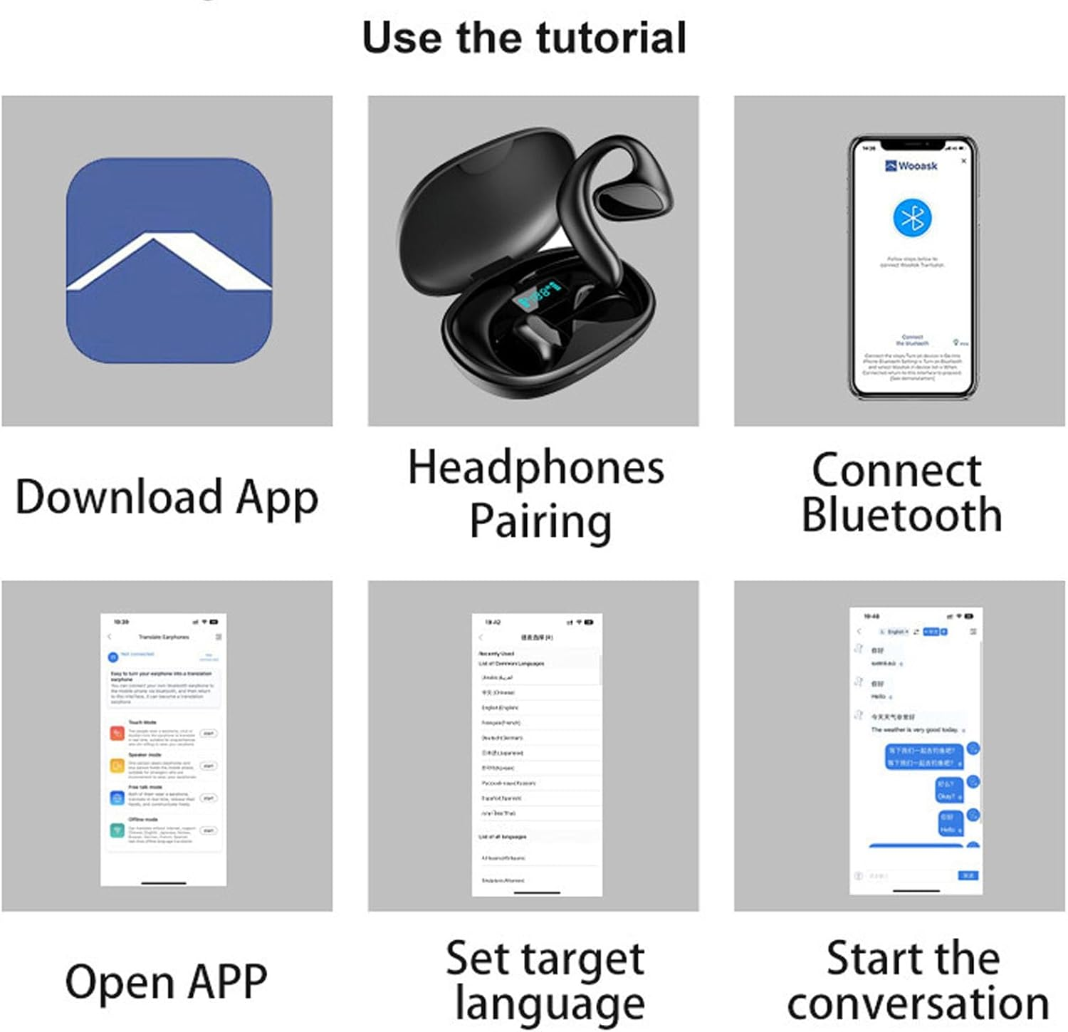 Keilani Talkease Earbuds Translator, Ai Headphones Language Translation, Keilini Talkease the Ultimate Translation Solution in Your Ears, Makes Global Communication Effortless (Black) image number 4