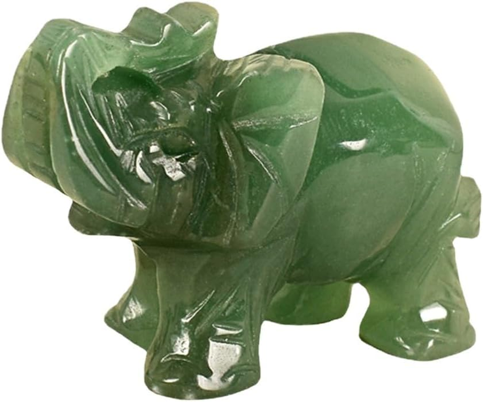 Green Elephant Ornament, Elephant Statue, Jade Stone Handcraft Natural Green Jade Stone Elephant Statue Decor Toys in Hand Home D&eacute;cor Accents,Jade Stone,Elephant 0Rnament,Sculptures image number 2