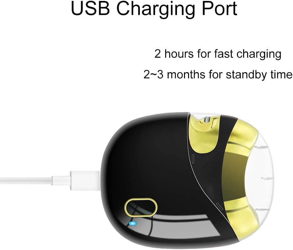 Lancoon Electric Nail Clipper, Stainless Steel Blade with Charging Port Portable Safe Curved Protection Design save Time and Energy Shearing Grinding Fingers Toes, Suitable for Home Babies Seniors image number 4
