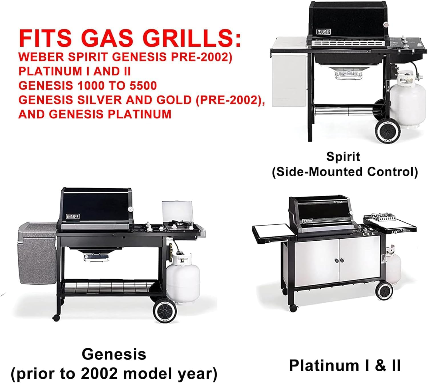 Safbbcue 7510 Grill Igniter Kit Replacement Parts for Weber Spirit 200 300 (Side Control) 500 700 Compatible with Weber Genesis 900 1000 2000 3000 Genesis Silver Gold/Platinum Gas Grill Igniter image number 5