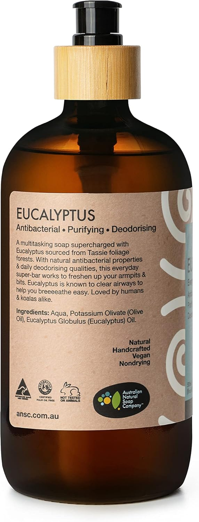 Australian Natural Soap Company Eucalyptus Everyday Hand & Body Wash 500Ml image number 1