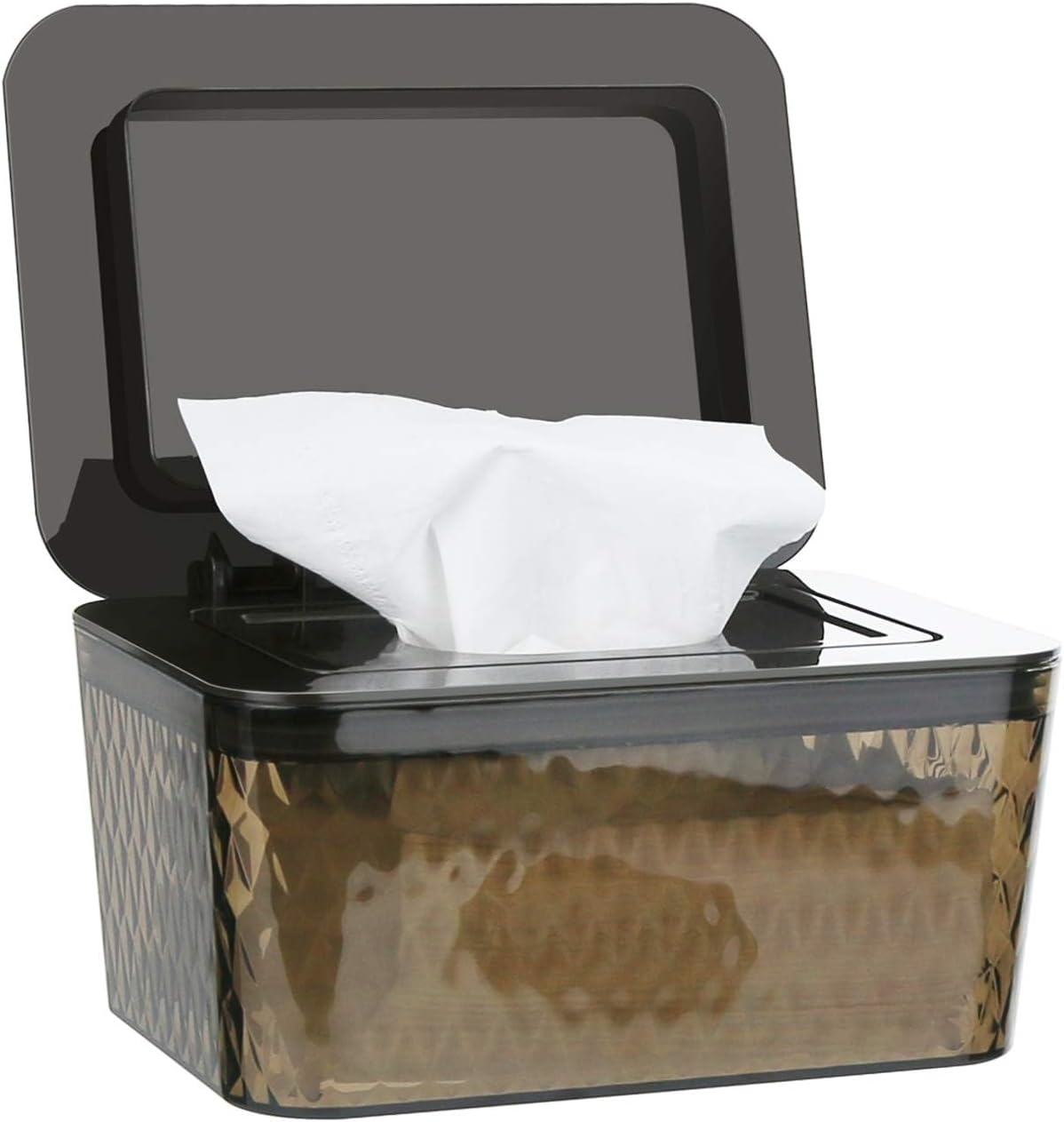 BDZBREN Wipes Holders, Dustproof Large Capacity Wipes Dispenser Box Case with Lid Keep Diaper Wipes Fresh (White)