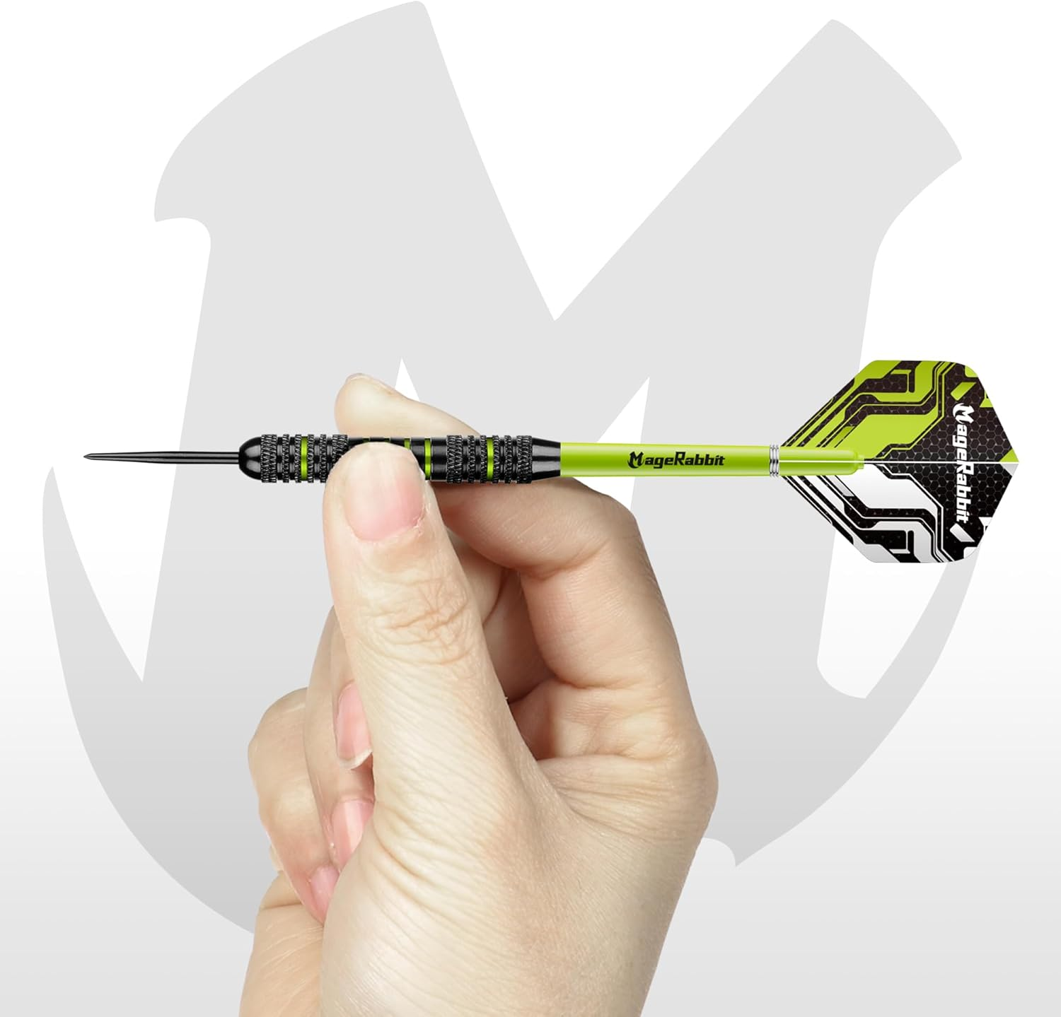 Magerabbit Metal Tip Darts 6 Pieces Professional Steel Darts with 12 Dart Flights image number 3