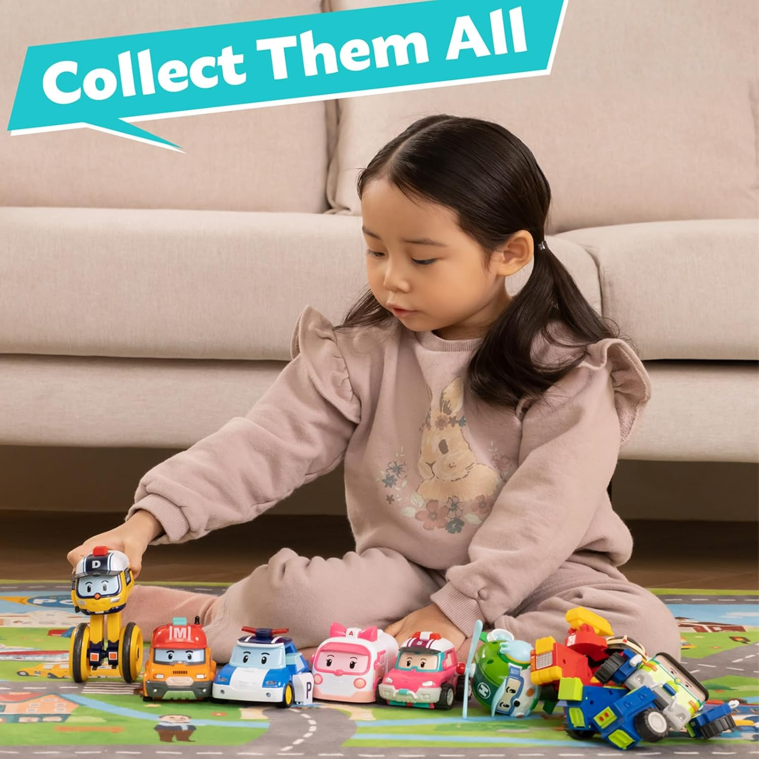 Robocar Poli Sandy Transforming Robot, 4" Transformable Action Toy Figure Vehicle, Emergency Vehicle Playset, Holiday Birthday Rescue Car Toys Gift for Boys Girls Age 1 2 3 4 5 image number 1